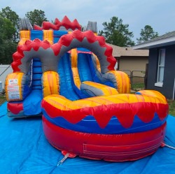 double lane water slide package